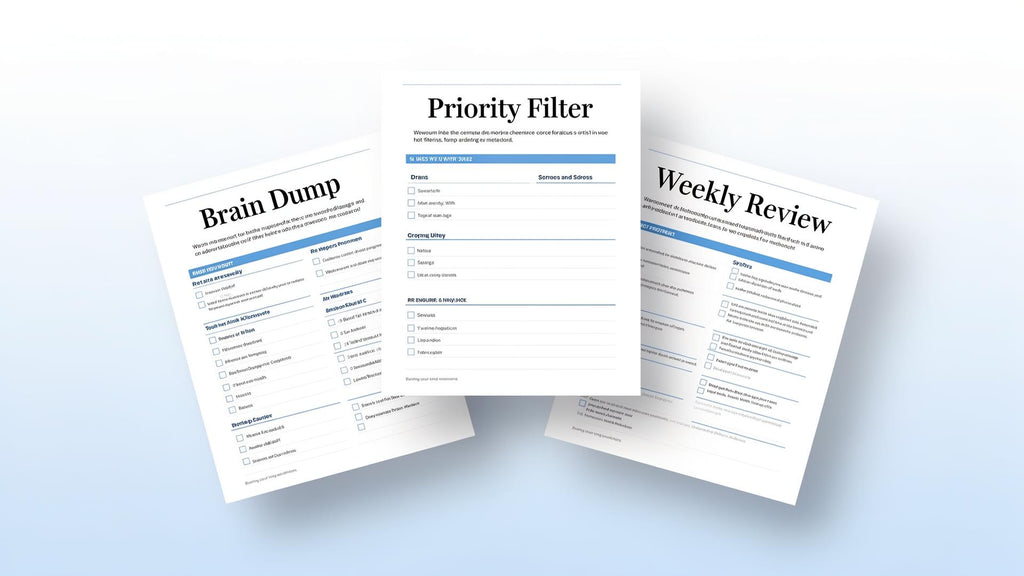 ADHD Focus System worksheets